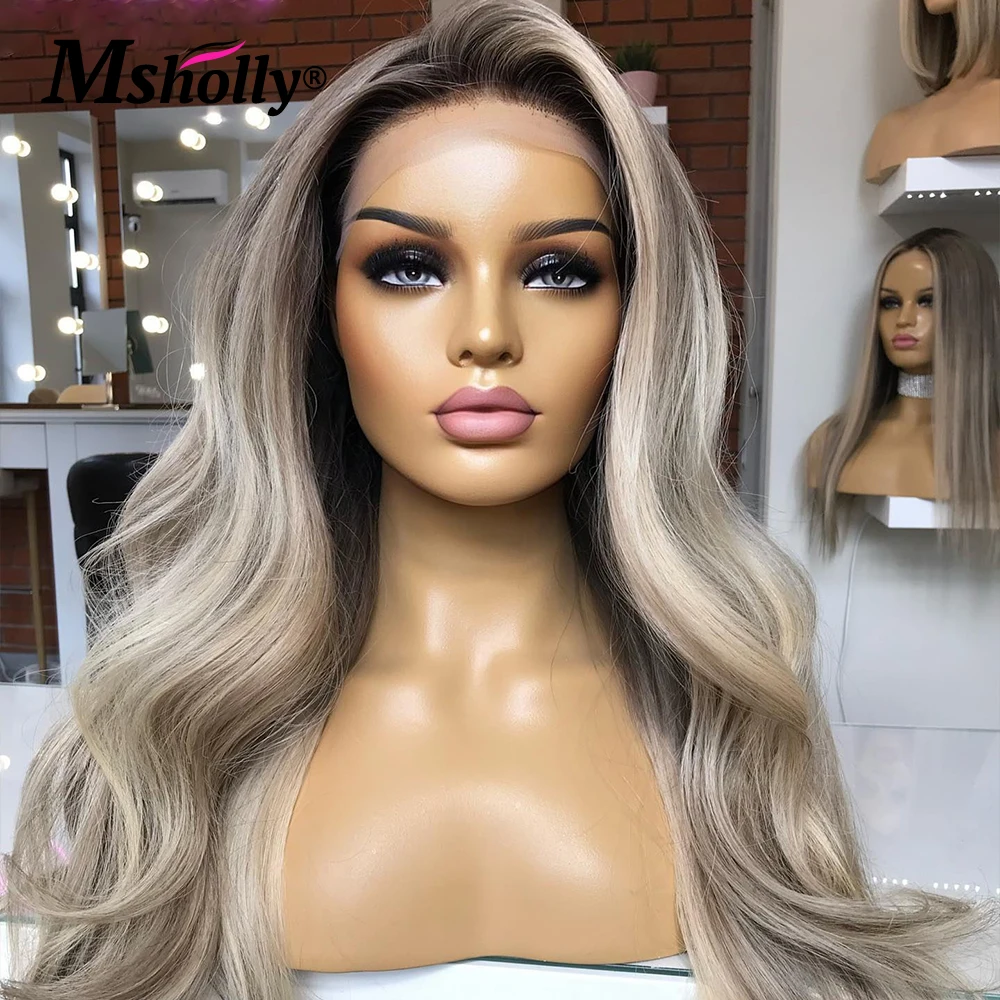 highlight wig body wave ombre colored